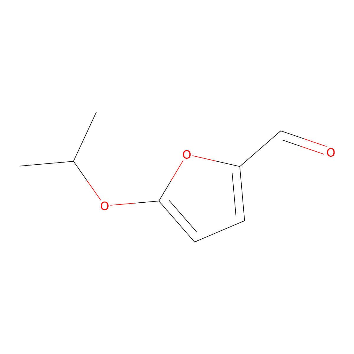5-(Propan-2-yloxy)furan-2-carbaldehyde molecular structure, CAS 1357451-30-9