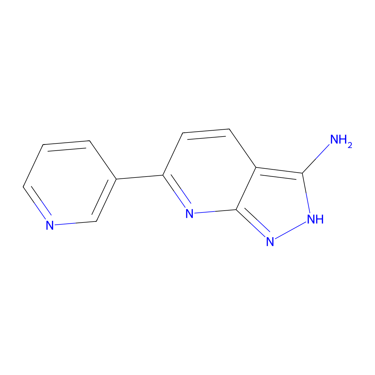 6-(Pyridin-3-yl)-1H-pyrazolo[3,4-b]pyridin-3-amine molecular structure, CAS 1357455-80-1