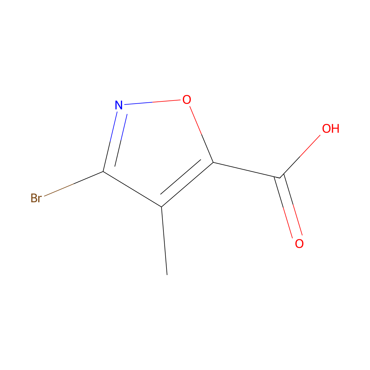 3-Bromo-4-methyl-1,2-oxazole-5-carboxylic acid molecular structure, CAS 1357469-89-6