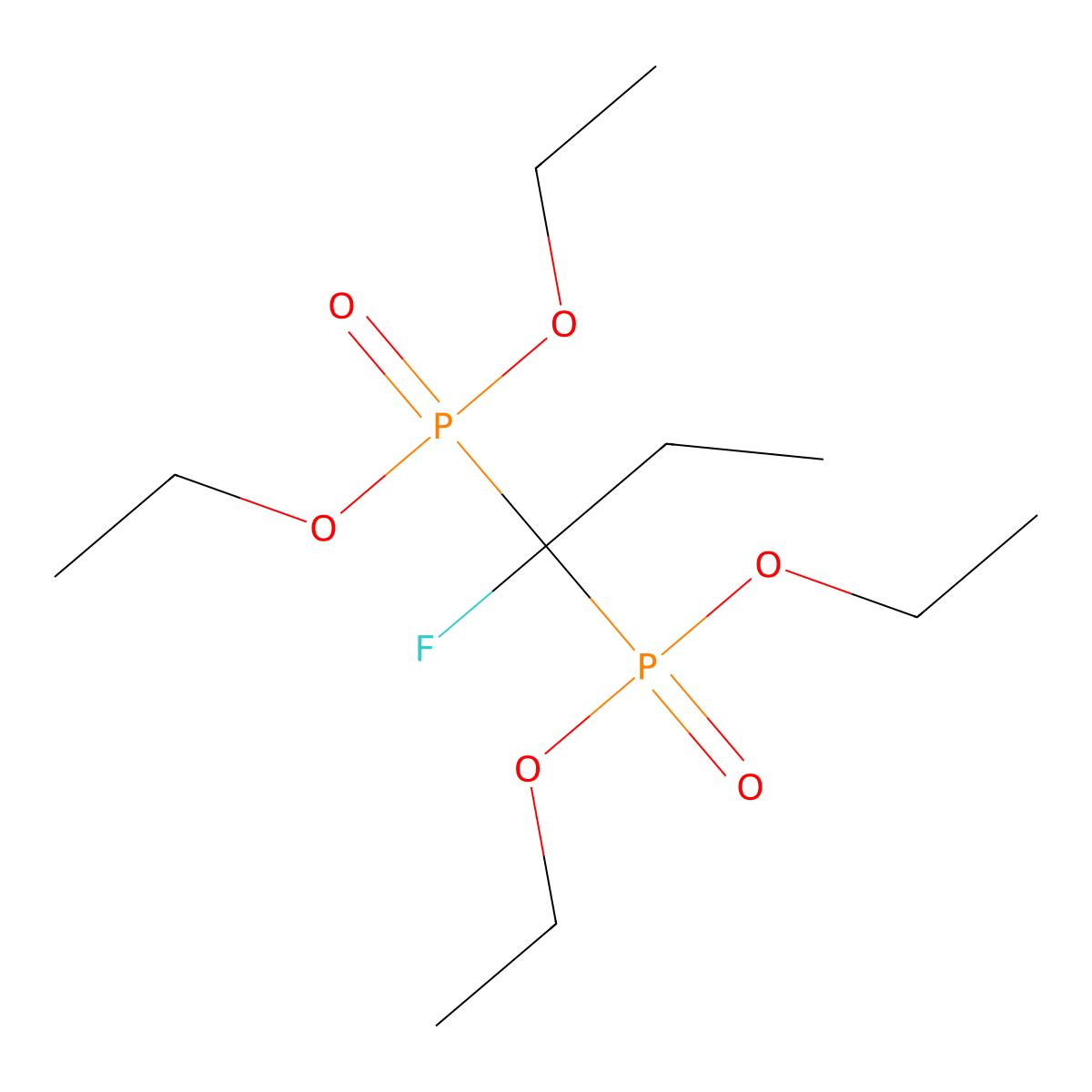 Tetraethyl (1-fluoropropane-1,1-diyl)bis(phosphonate) molecular structure, CAS 1357470-66-6