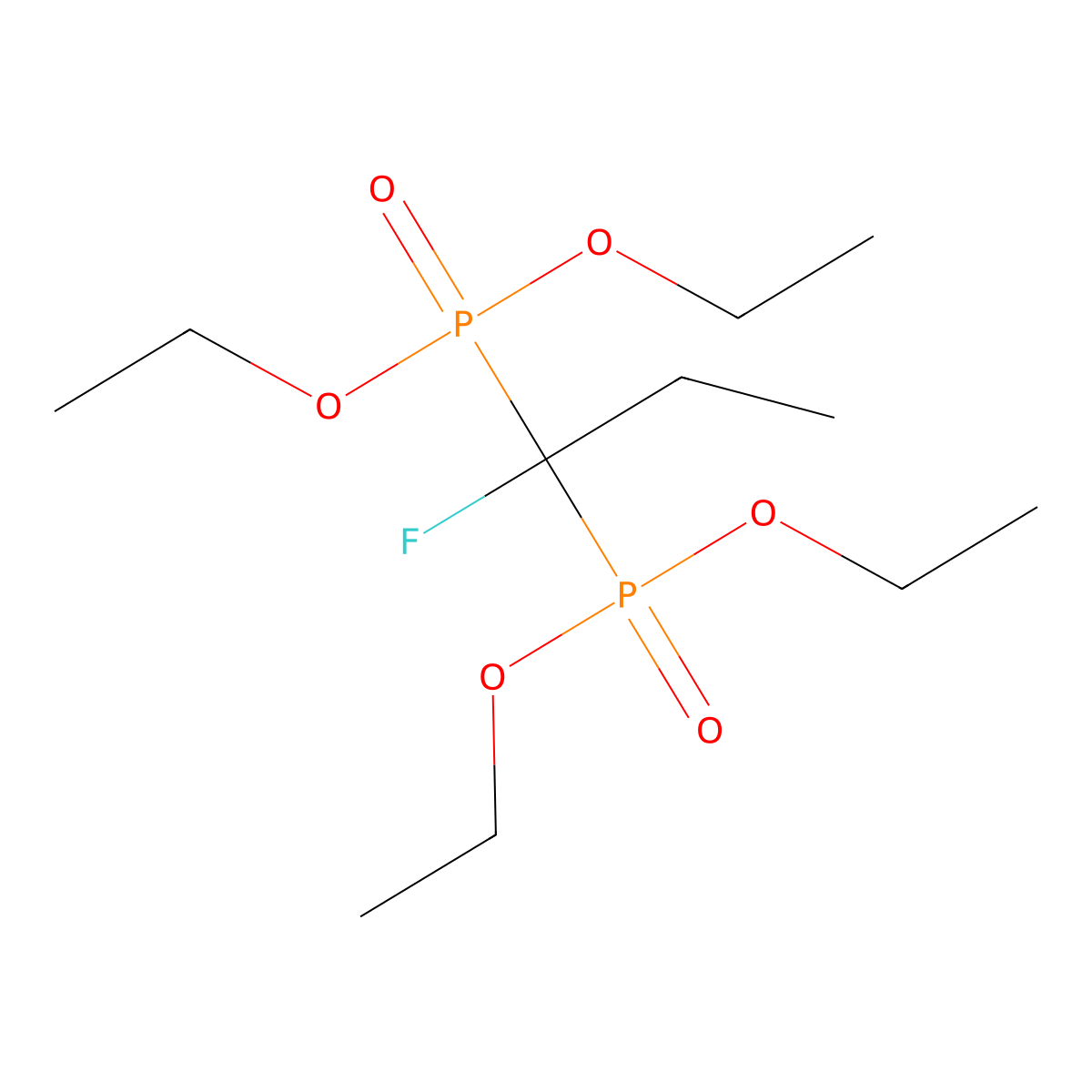 Tetraethyl (1-fluoropropane-1,1-diyl)bis(phosphonate) molecular structure, CAS 1357470-66-6