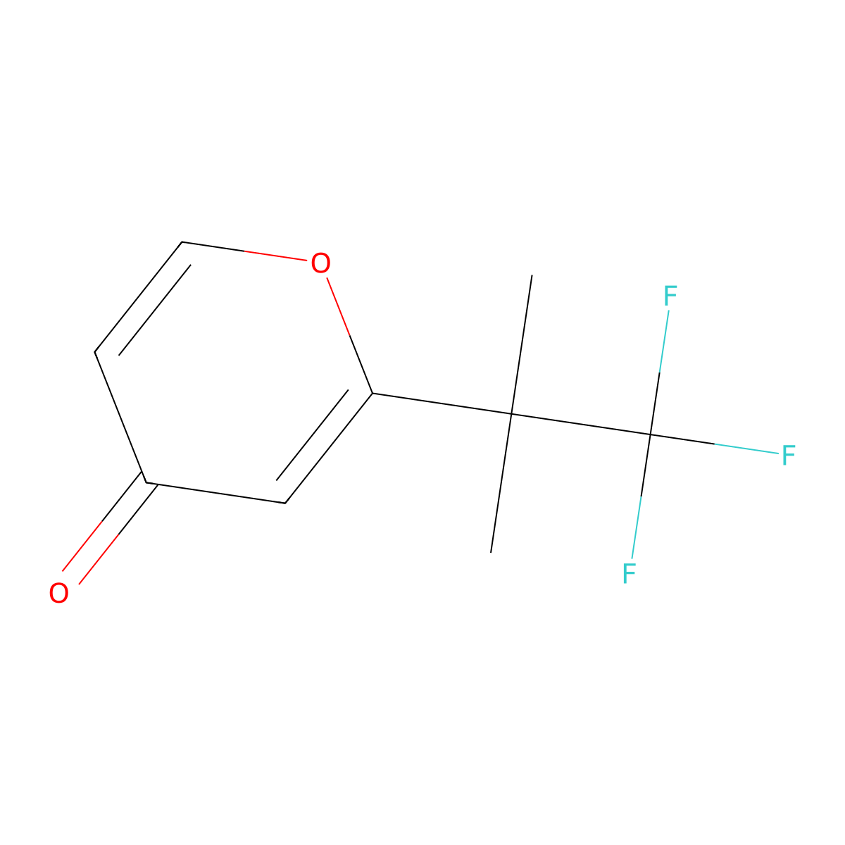 2-(1,1,1-trifluoro-2-methylpropan-2-yl)-4H-pyran-4-one molecular structure, CAS 1357476-64-2