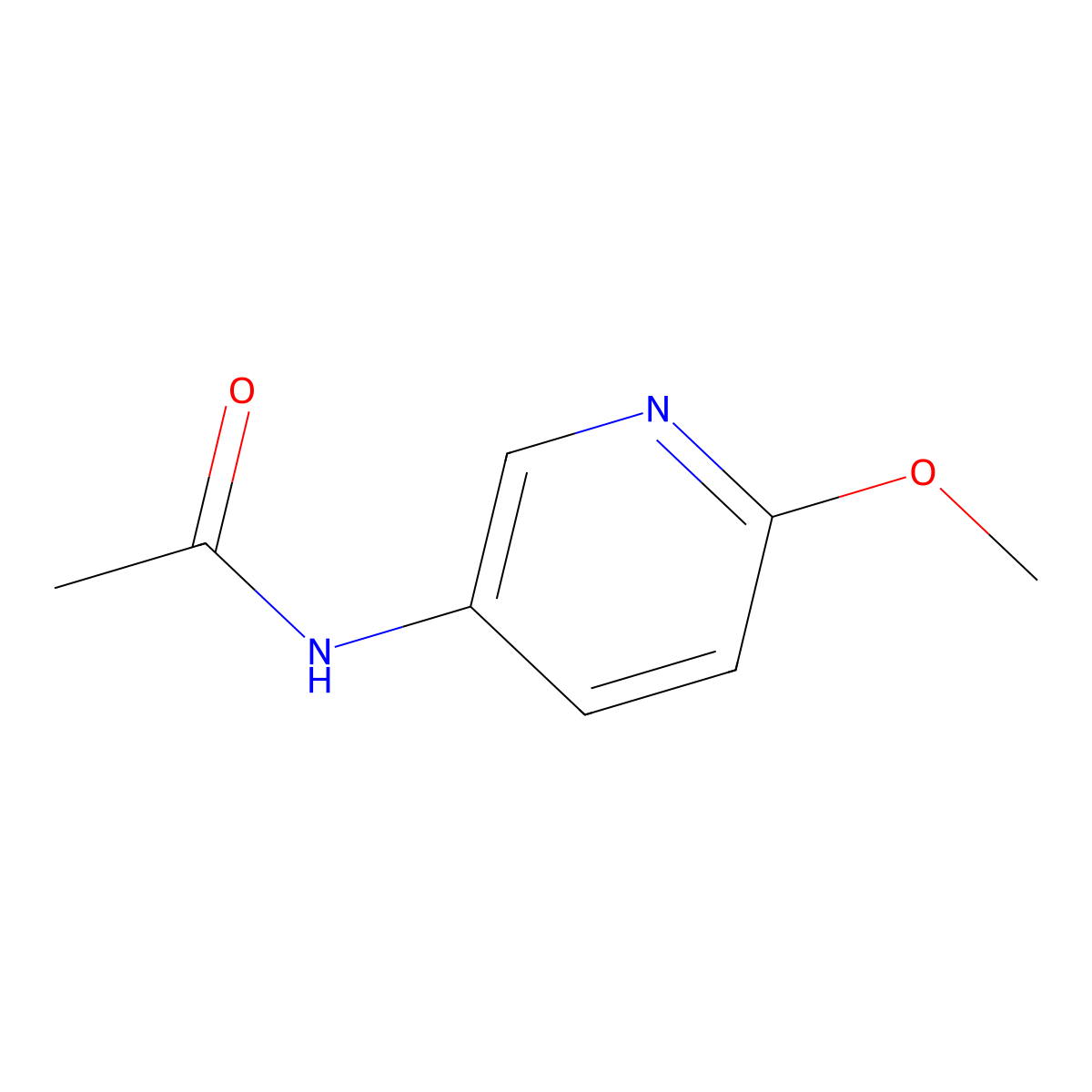 N-(6-methoxypyridin-3-yl)acetamide molecular structure, CAS 13575-40-1