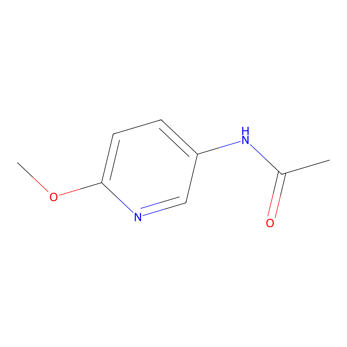 N-(6-methoxypyridin-3-yl)acetamide molecular structure, CAS 13575-40-1