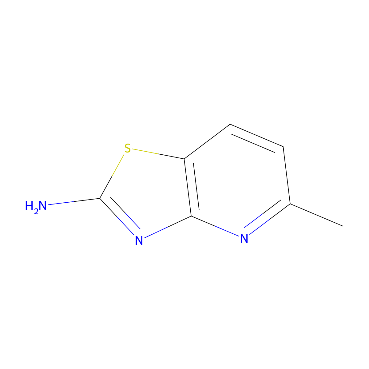 5-Methylthiazolo(4,5-b)pyridin-2-amine molecular structure, CAS 13575-42-3