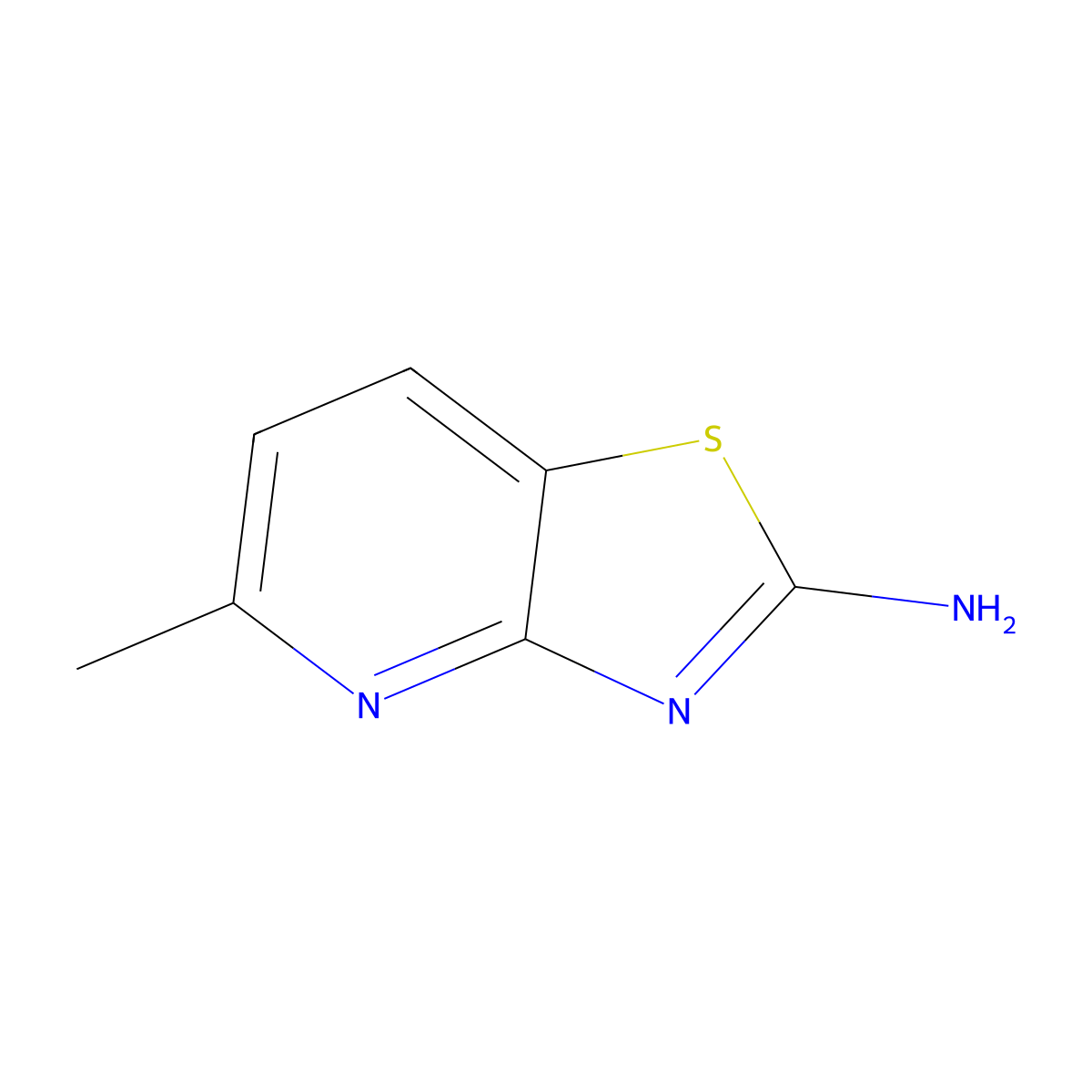 5-Methylthiazolo(4,5-b)pyridin-2-amine molecular structure, CAS 13575-42-3