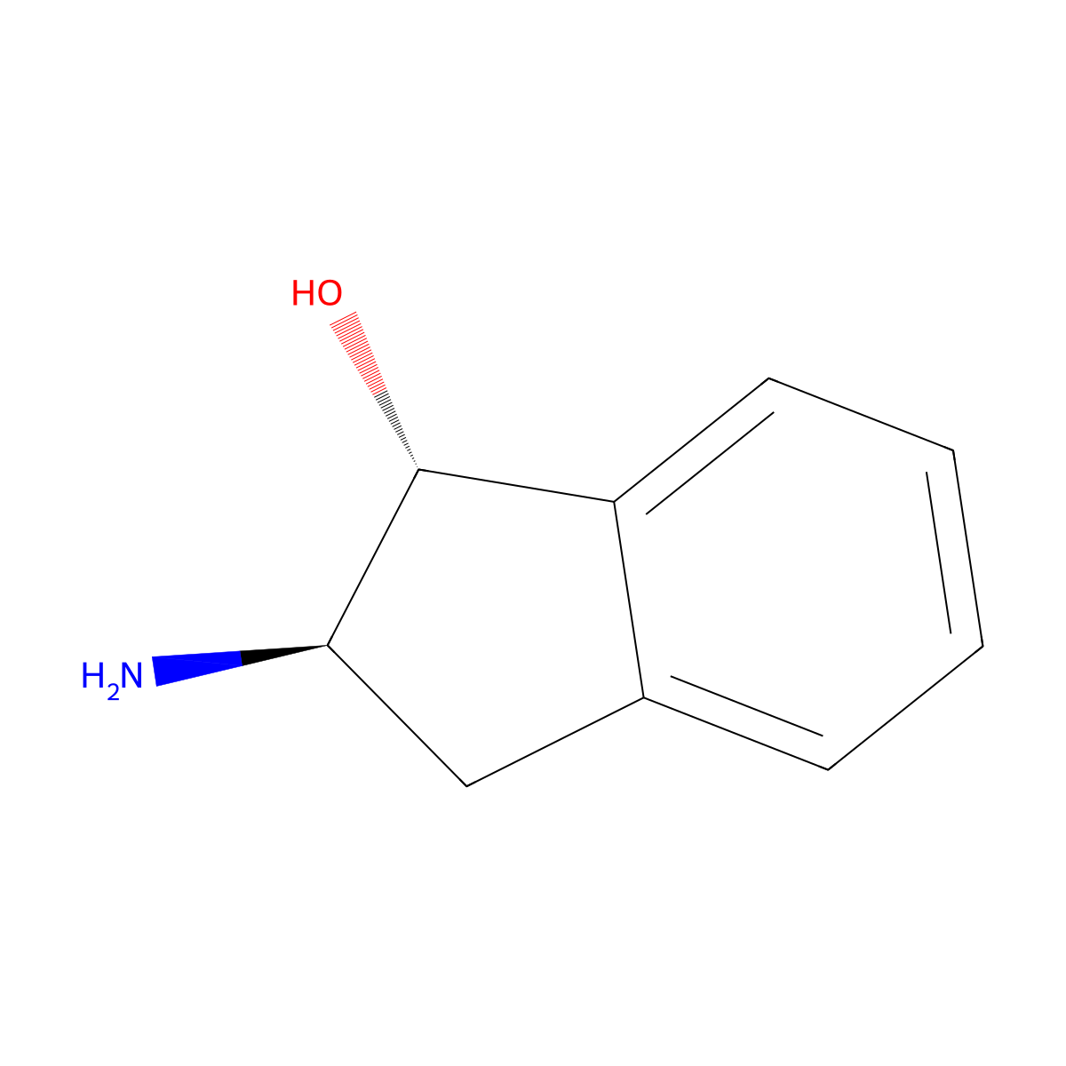 (1R,2R)-2-Amino-2,3-dihydro-1H-inden-1-ol molecular structure, CAS 13575-72-9