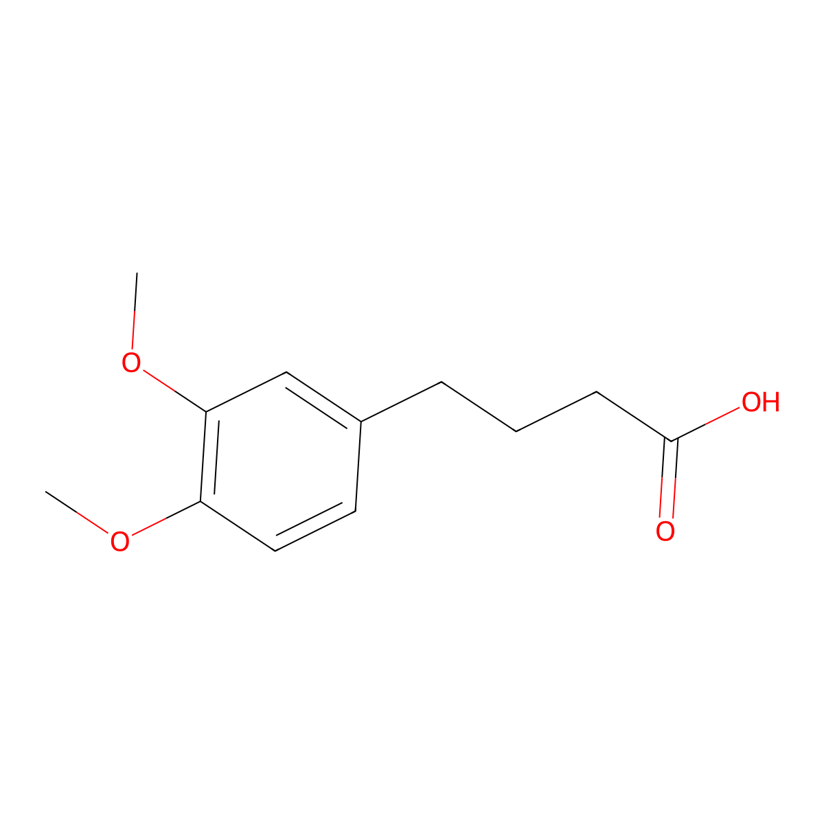 4-(3,4-Dimethoxyphenyl)butanoic acid molecular structure, CAS 13575-74-1