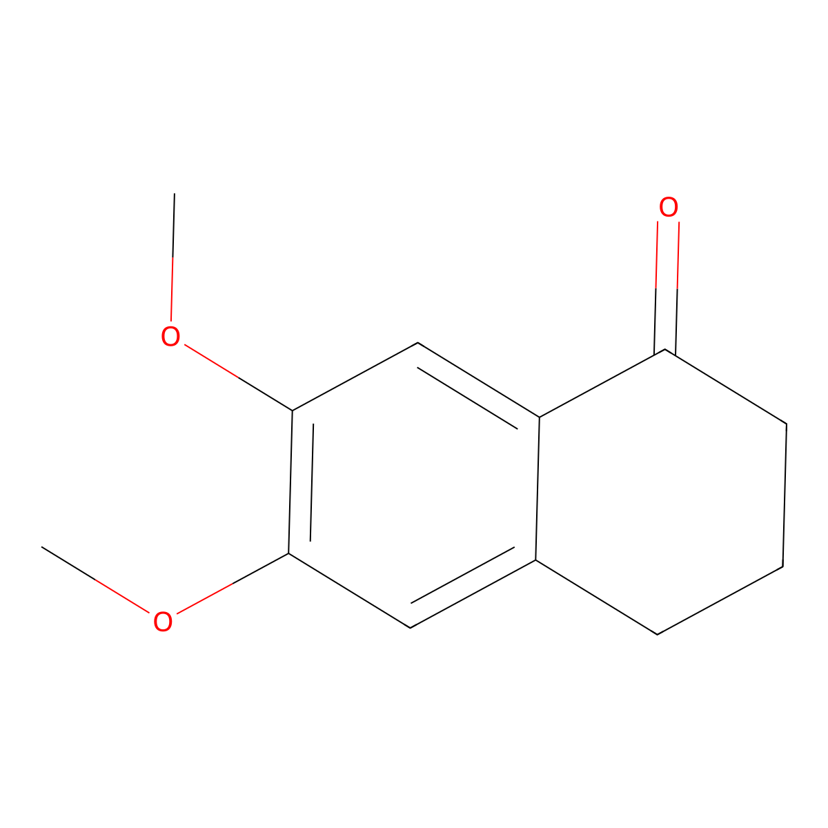 3,4-Dihydro-6,7-dimethoxy-1(2H)-naphthalenone molecular structure, CAS 13575-75-2