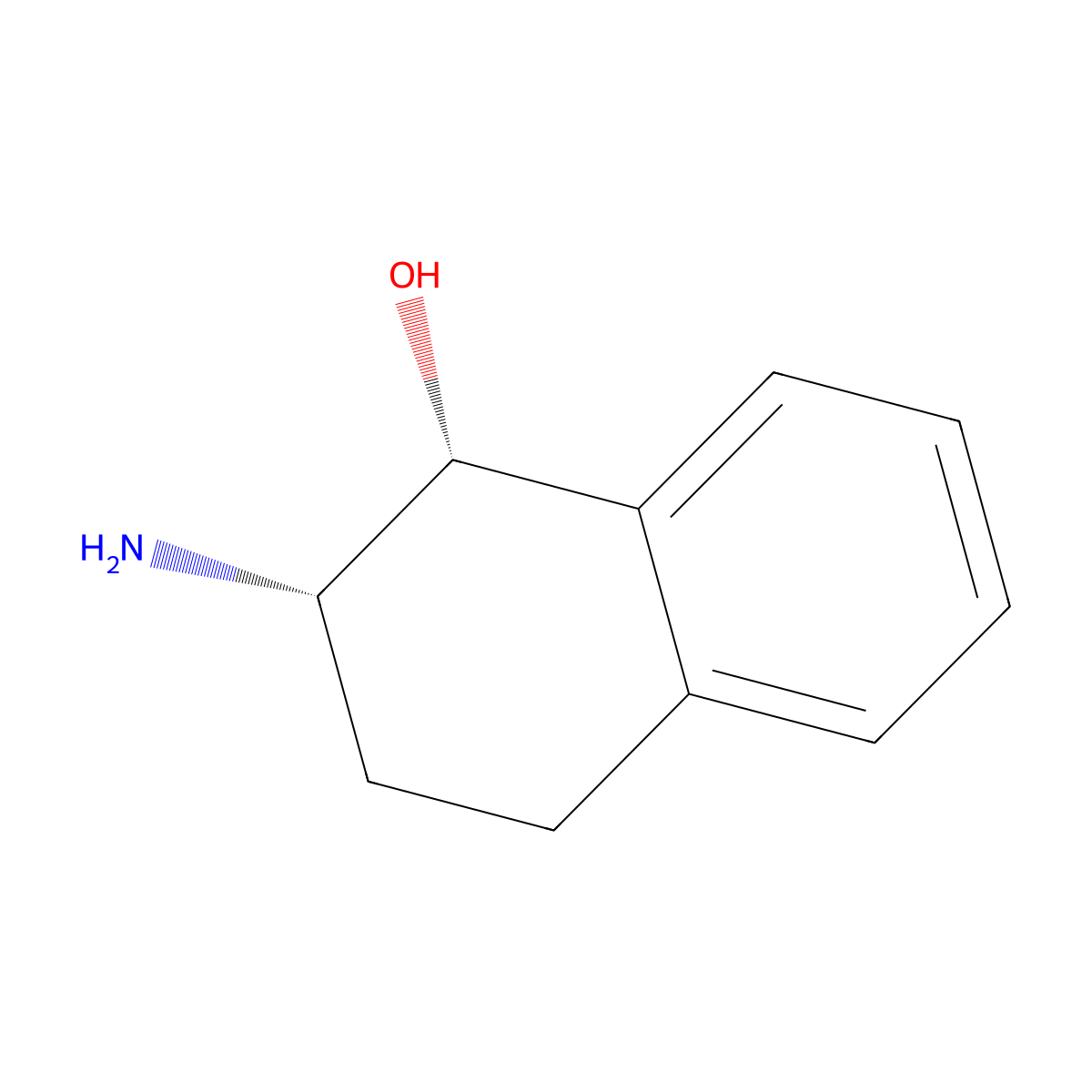 Cis-(1R,2S)-2-amino-1,2,3,4-tetrahydronaphthalen-1-OL molecular structure, CAS 13575-92-3