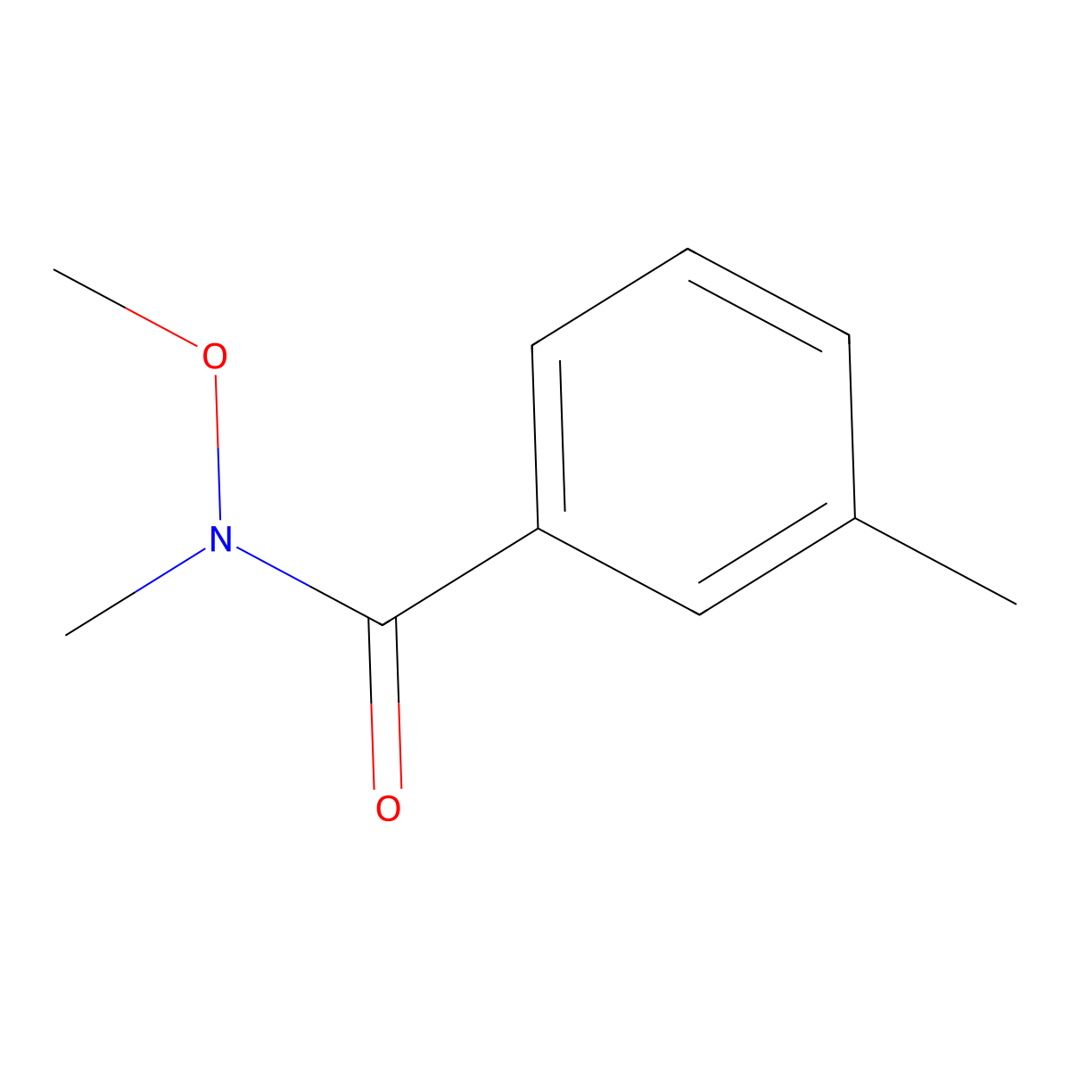 N-Methoxy-N,3-dimethylbenzamide molecular structure, CAS 135754-82-4