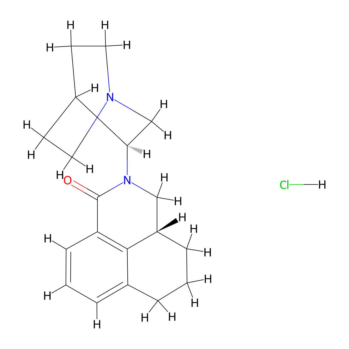 Palonosetron hydrochloride, (3aR)- molecular structure, CAS 135755-51-0