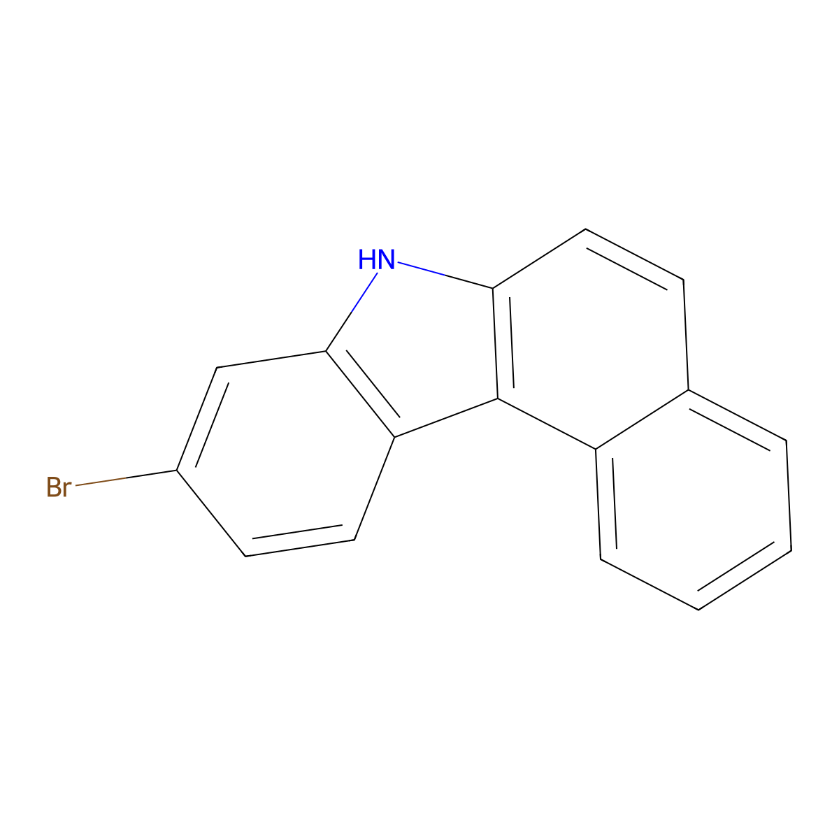 9-bromo-7H-benzo[c]carbazole molecular structure, CAS 1357572-66-7