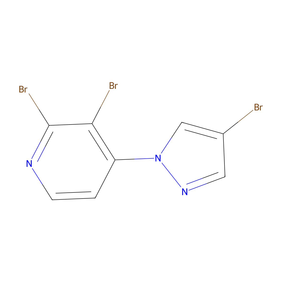 4-Bromo-1-(2,3-dibromo-4-pyridyl)pyrazole molecular structure, CAS 1357580-25-6