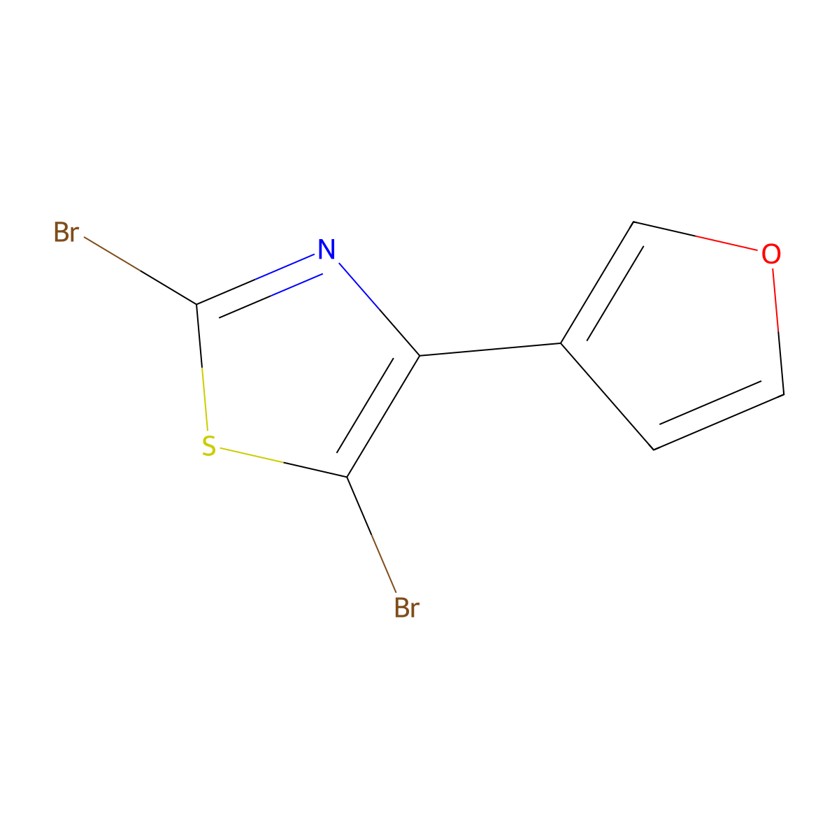 2,5-Dibromo-4-(3-furyl)thiazole molecular structure, CAS 1357580-27-8