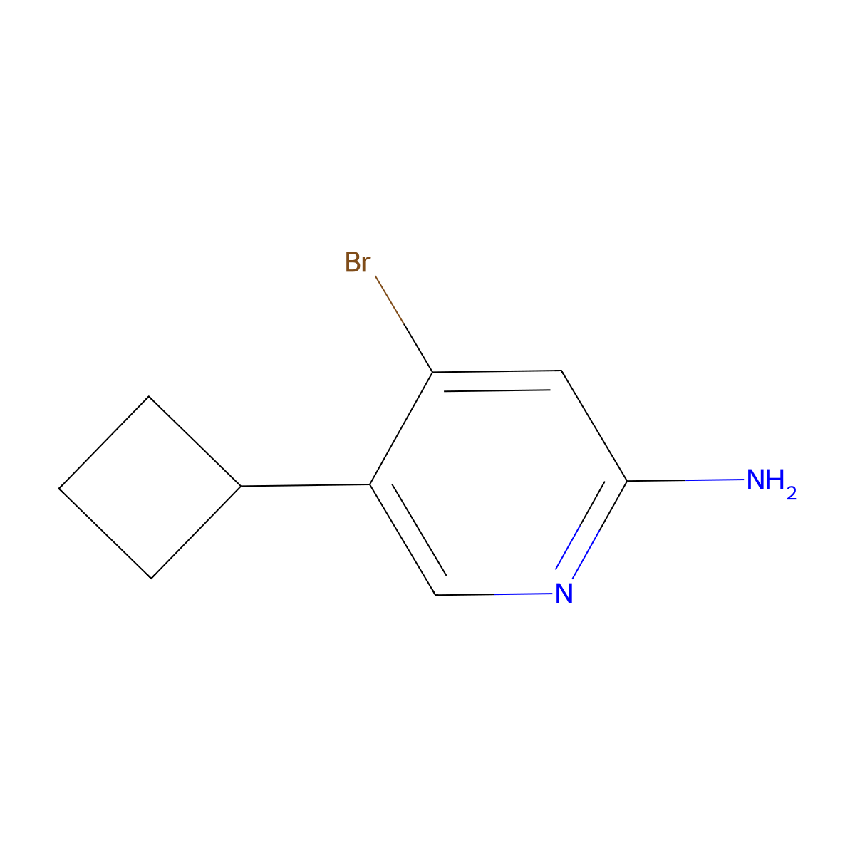 2-Amino-4-bromo-5-(cyclobutyl)pyridine molecular structure, CAS 1357580-33-6