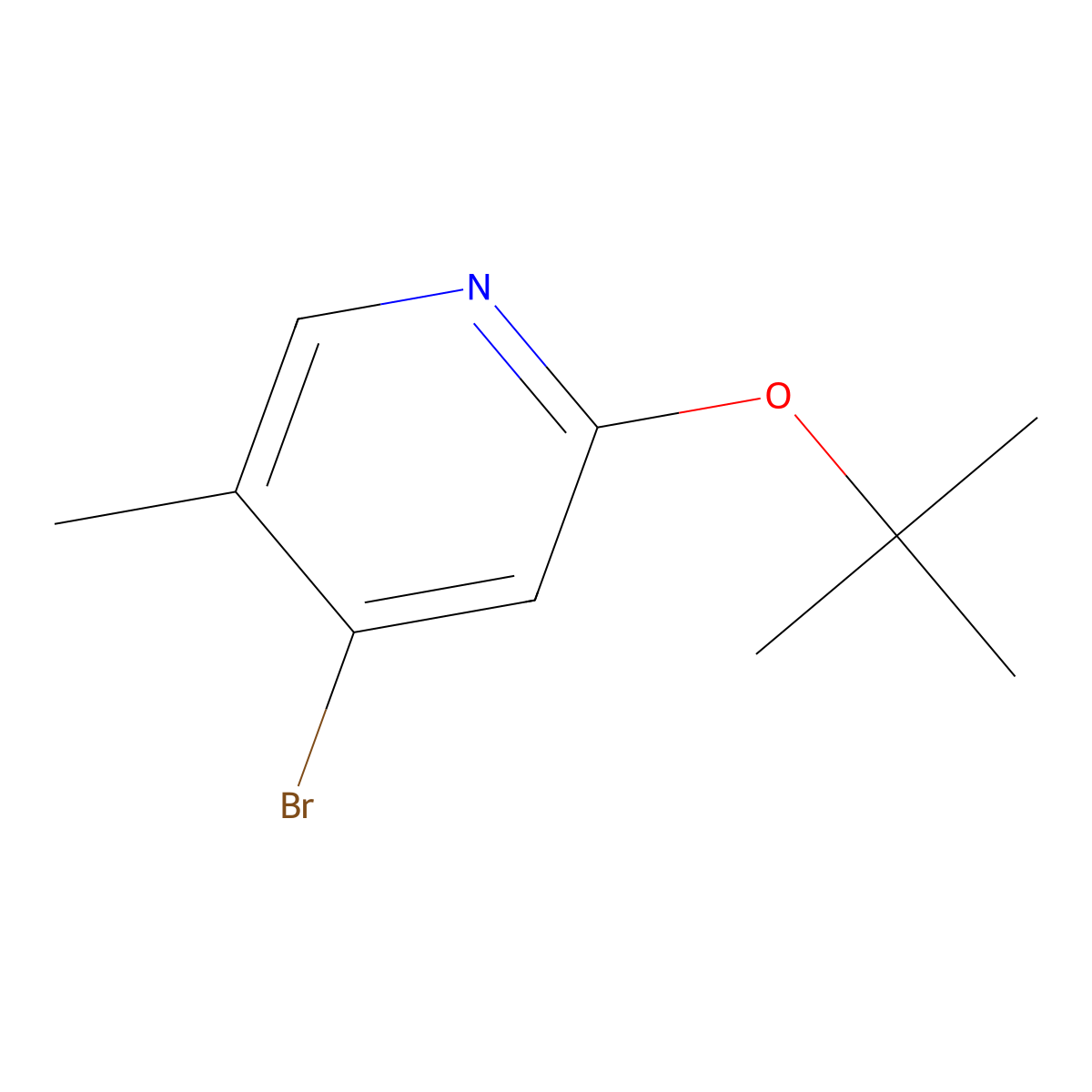 4-Bromo-5-methyl-2-(tert-butoxy)pyridine molecular structure, CAS 1357580-35-8