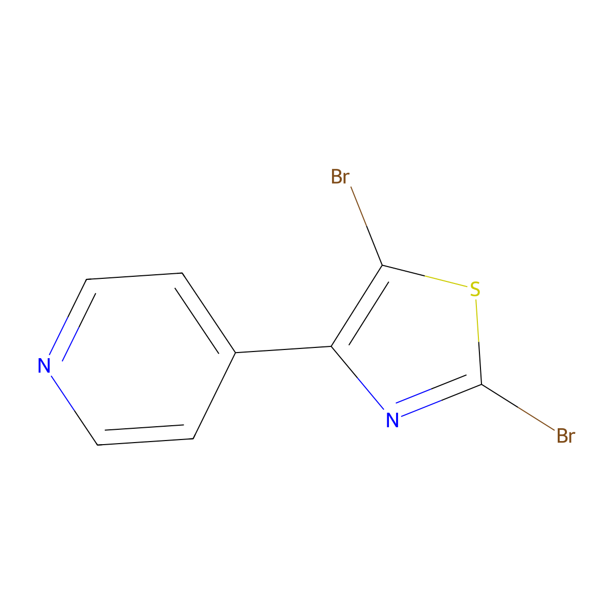2,5-Dibromo-4-(pyridin-4-yl)thiazole molecular structure, CAS 1357580-36-9