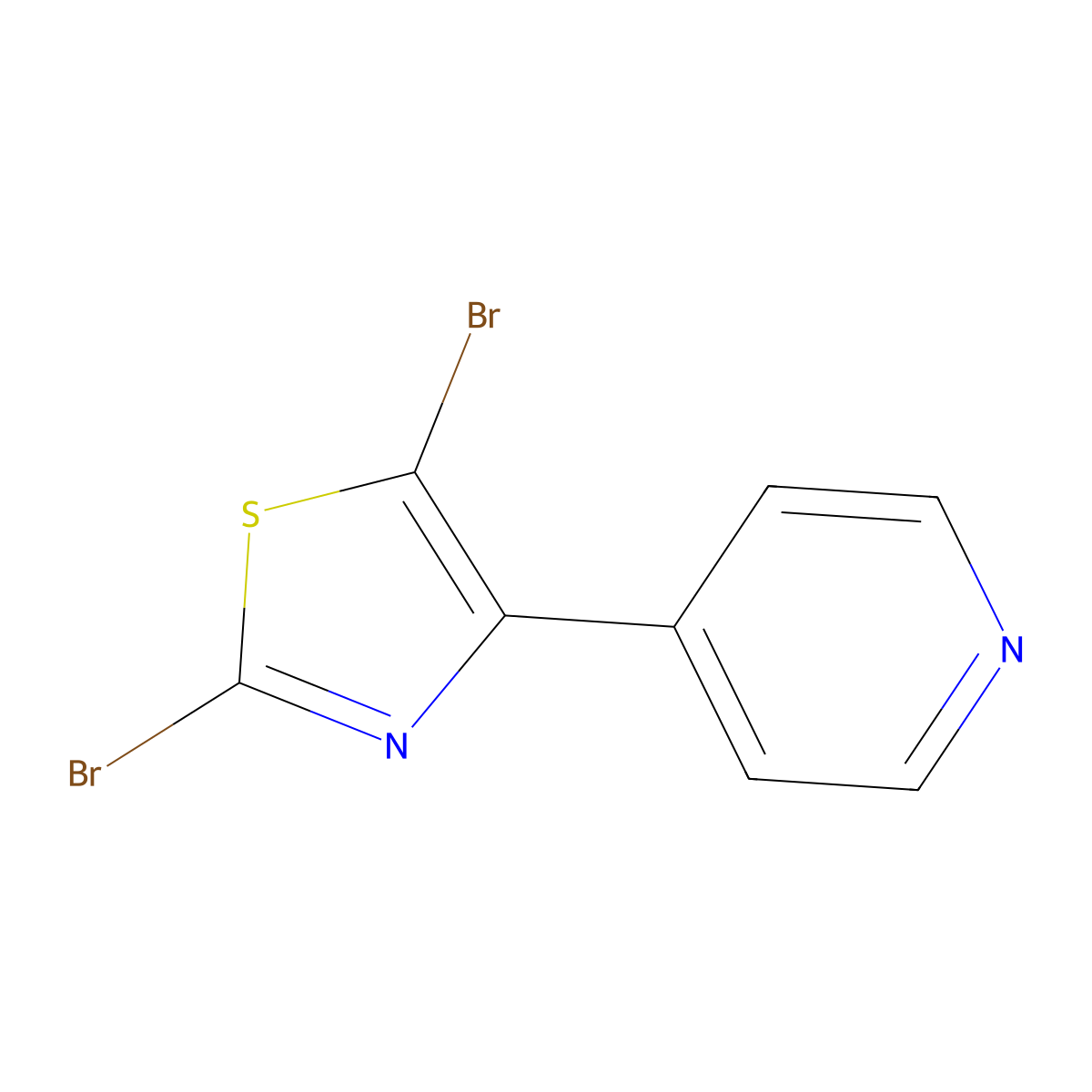 2,5-Dibromo-4-(pyridin-4-yl)thiazole molecular structure, CAS 1357580-36-9