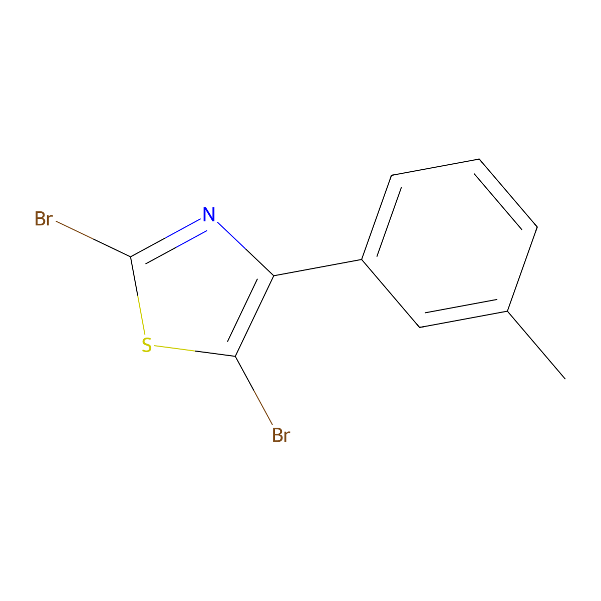 2,5-Dibromo-4-(m-tolyl)thiazole molecular structure, CAS 1357580-38-1