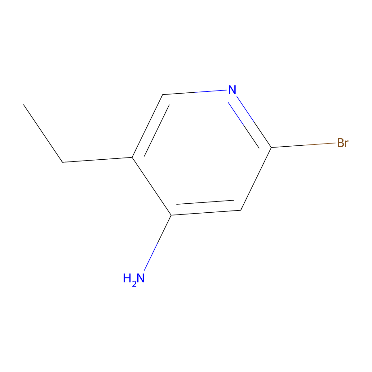 2-Bromo-5-ethyl-4-pyridinamine molecular structure, CAS 1357580-44-9