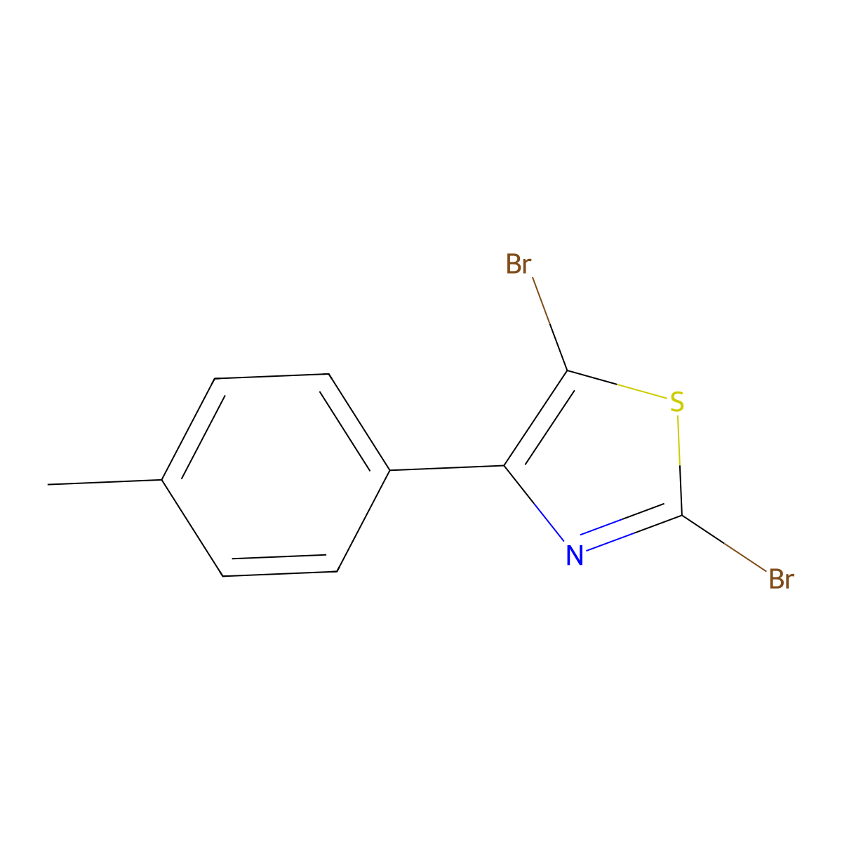 2,5-Dibromo-4-(4-tolyl)thiazole molecular structure, CAS 1357580-50-7