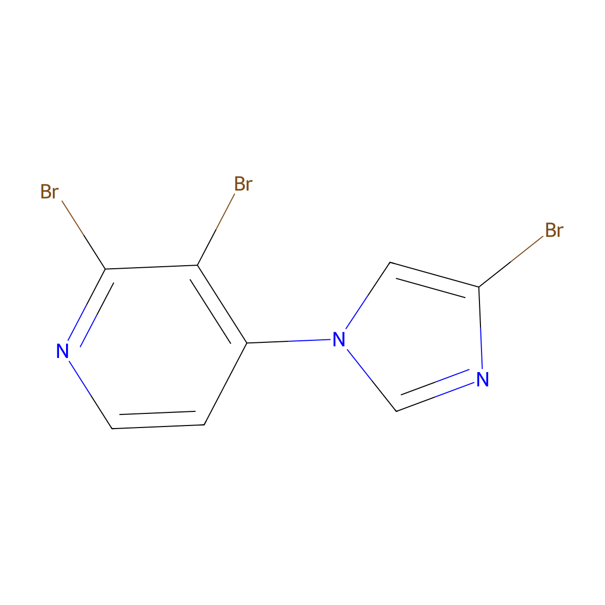 4-Bromo-1-(2,3-dibromo-4-pyridyl)imidazole molecular structure, CAS 1357580-51-8