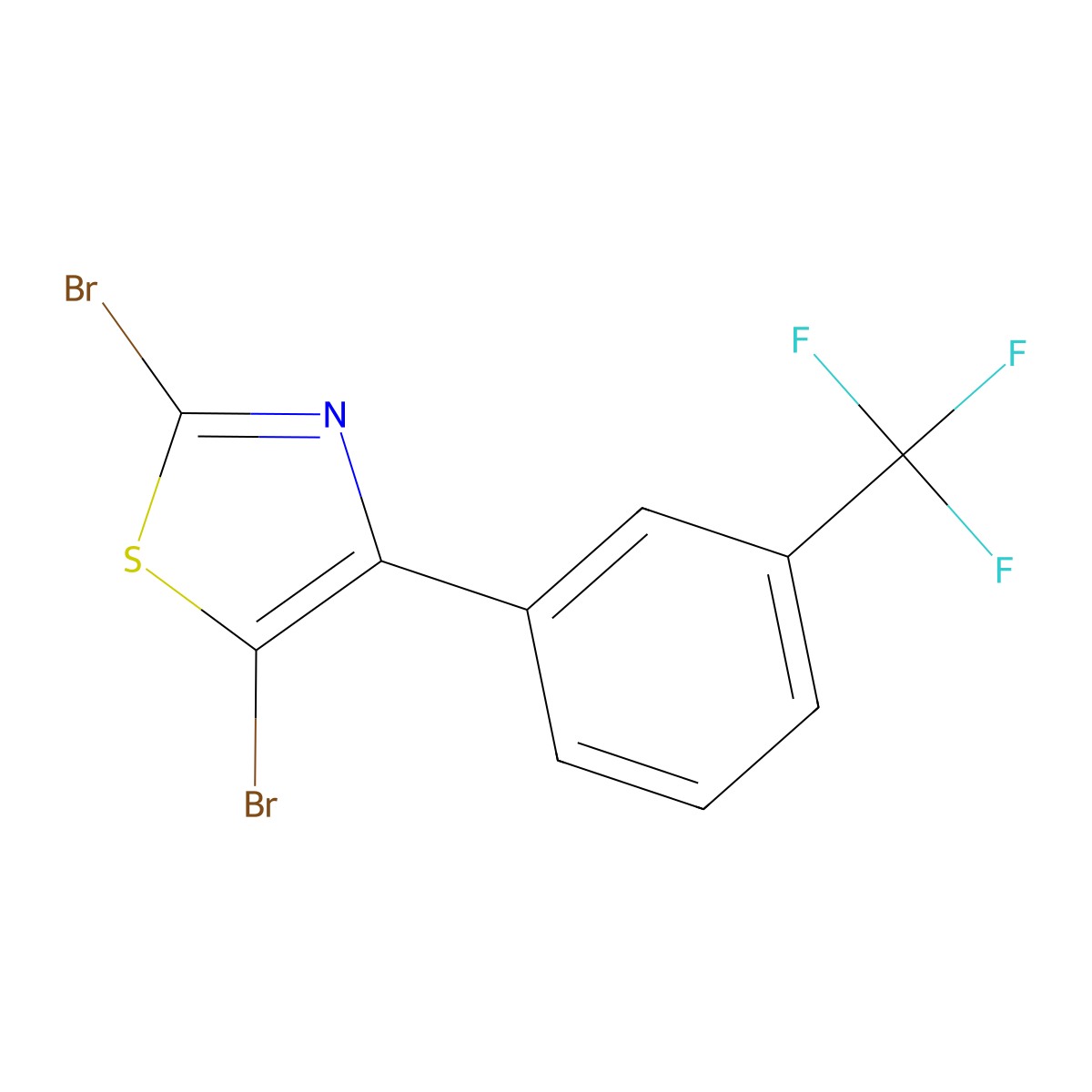 2,5-Dibromo-4-(3-trifluoromethylphenyl)thiazole molecular structure, CAS 1357580-53-0
