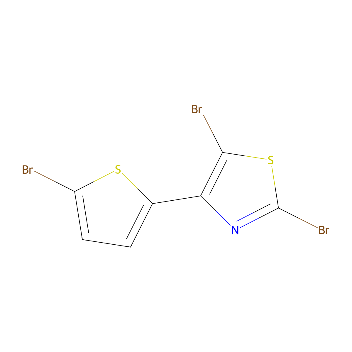 2,5-Dibromo-4-(5-bromo-2-thienyl)thiazole molecular structure, CAS 1357580-55-2