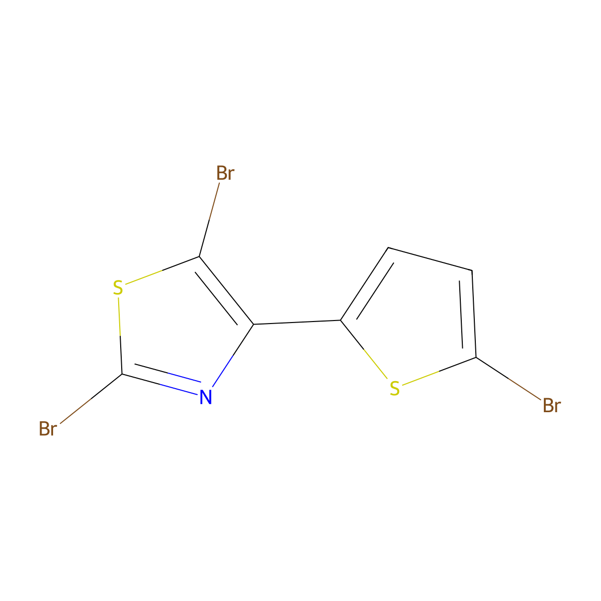 2,5-Dibromo-4-(5-bromo-2-thienyl)thiazole molecular structure, CAS 1357580-55-2
