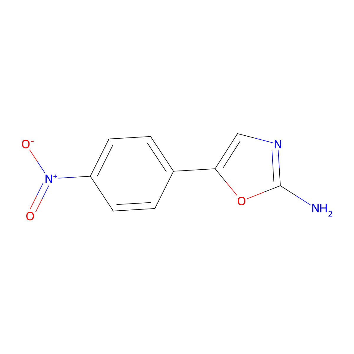 5-(4-Nitrophenyl)-1,3-oxazol-2-amine molecular structure, CAS 13576-56-2