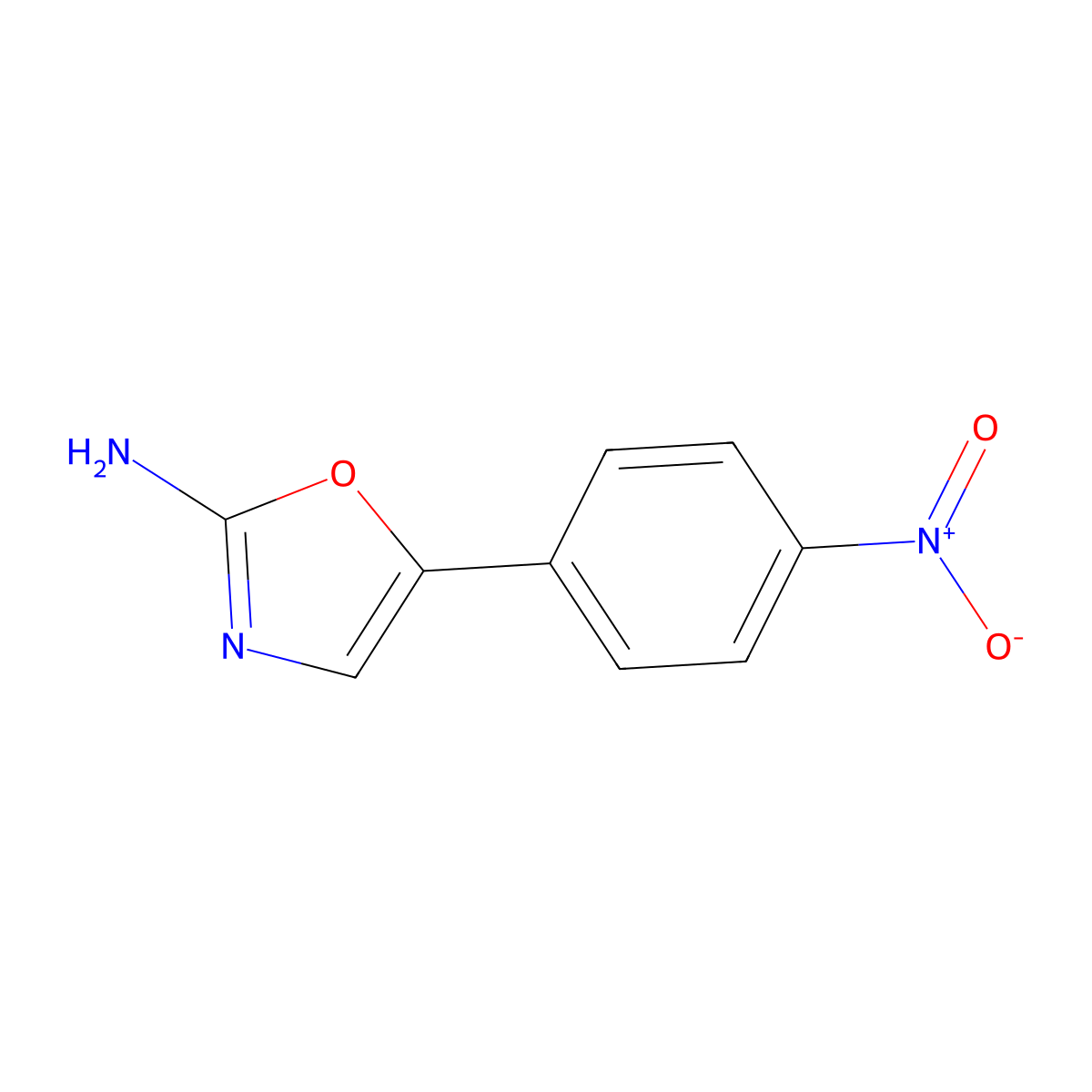 5-(4-Nitrophenyl)-1,3-oxazol-2-amine molecular structure, CAS 13576-56-2