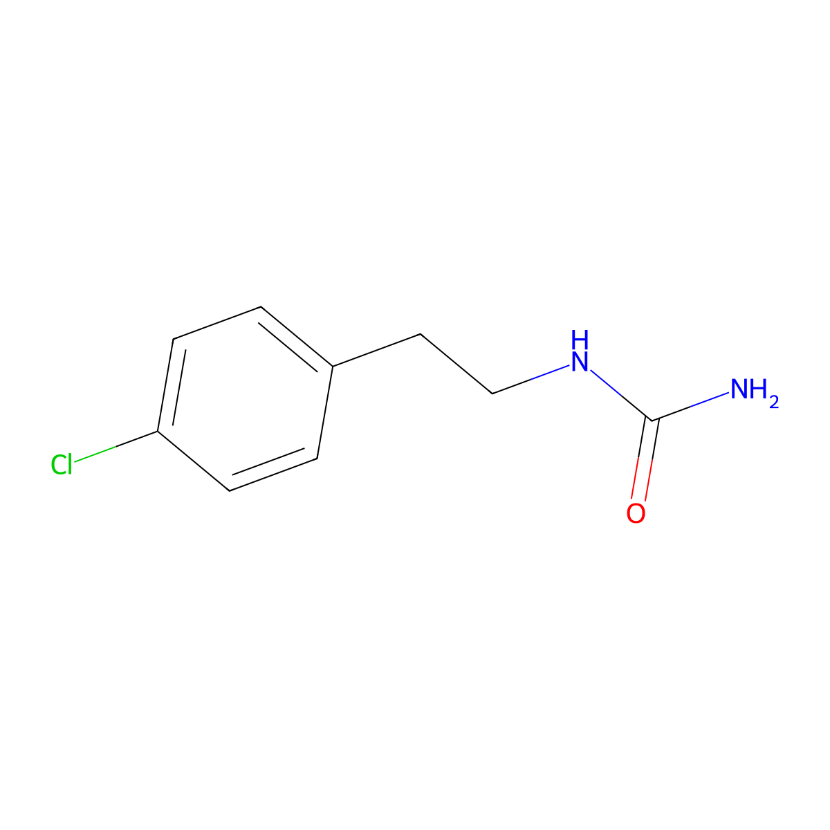 Urea, (2-(4-chlorophenyl)ethyl)- molecular structure, CAS 13576-60-8