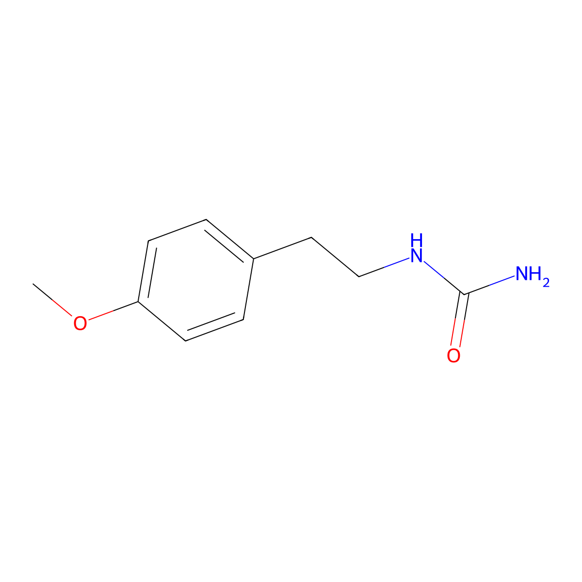 Urea, (4-methoxyphenethyl)- molecular structure, CAS 13576-85-7