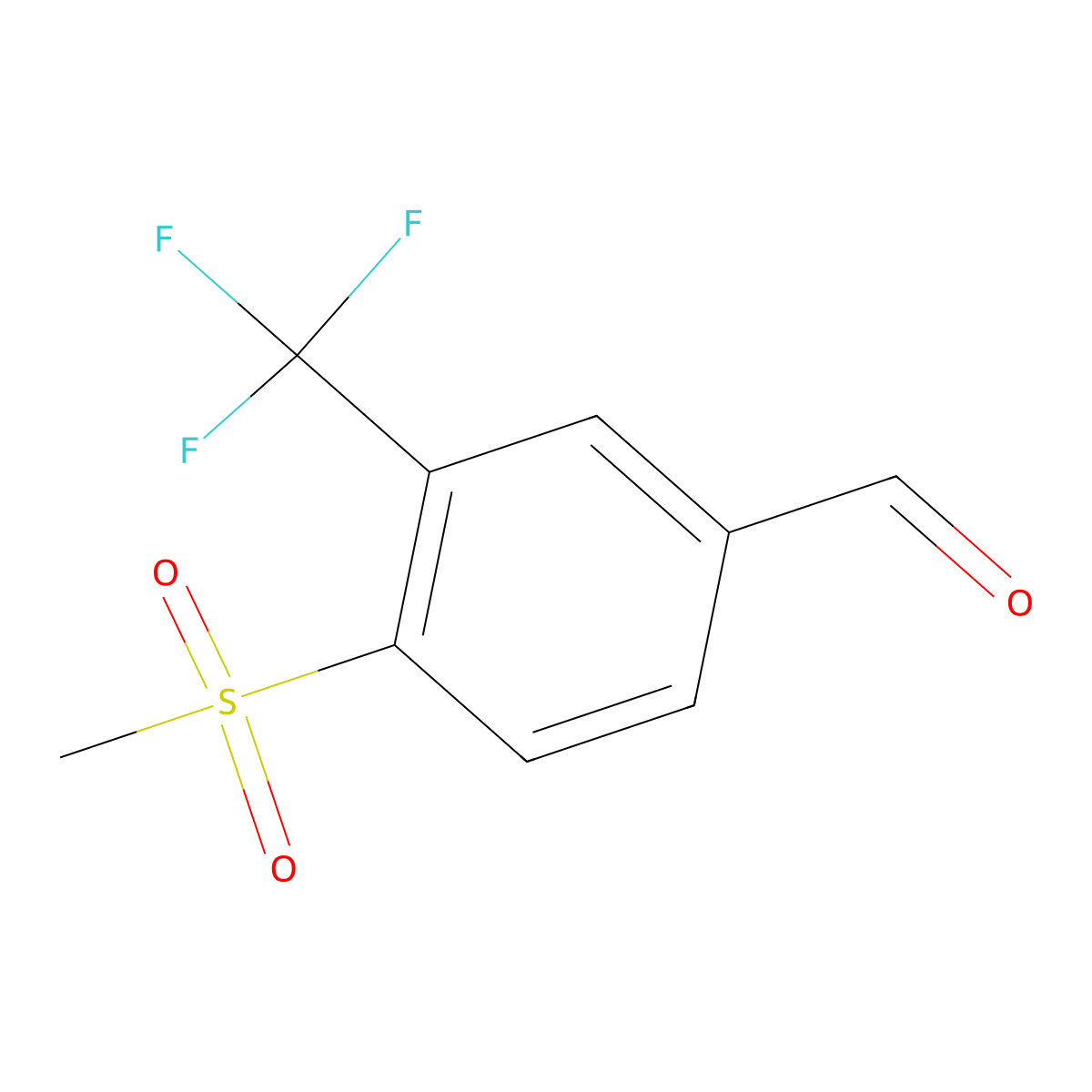 4-Methanesulfonyl-3-trifluoromethyl-benzaldehyde molecular structure, CAS 1357608-62-8