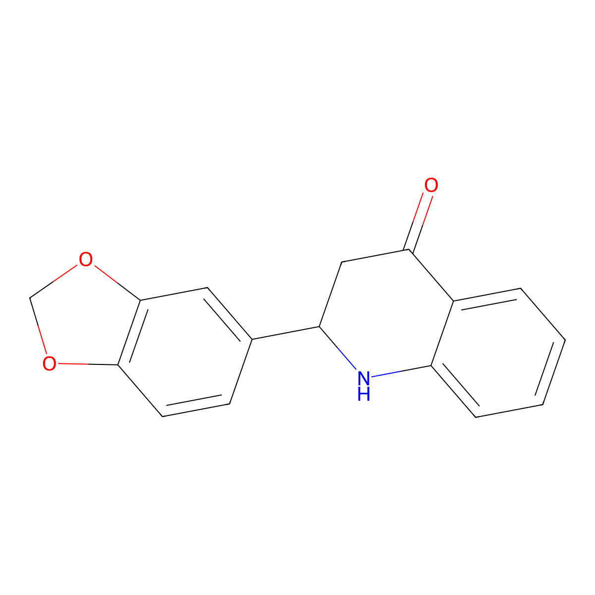 4(1H)-Quinolinone, 2-(1,3-benzodioxol-5-yl)-2,3-dihydro- molecular structure, CAS 135762-53-7