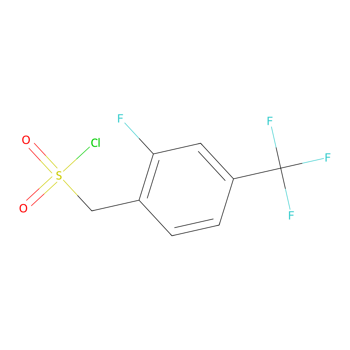 [2-Fluoro-4-(trifluoromethyl)phenyl]methanesulfonylchloride molecular structure, CAS 1357624-06-6