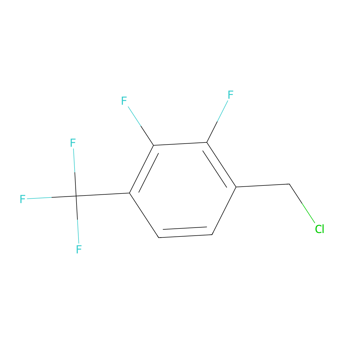 1-(Chloromethyl)-2,3-difluoro-4-(trifluoromethyl)benzene molecular structure, CAS 1357624-18-0