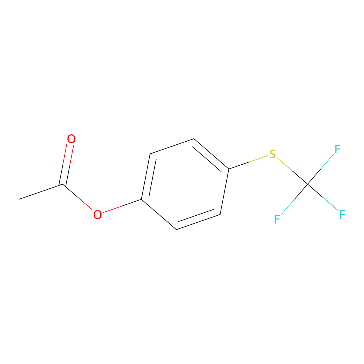 4-(Trifluoromethylthio)phenyl acetate molecular structure, CAS 1357624-42-0