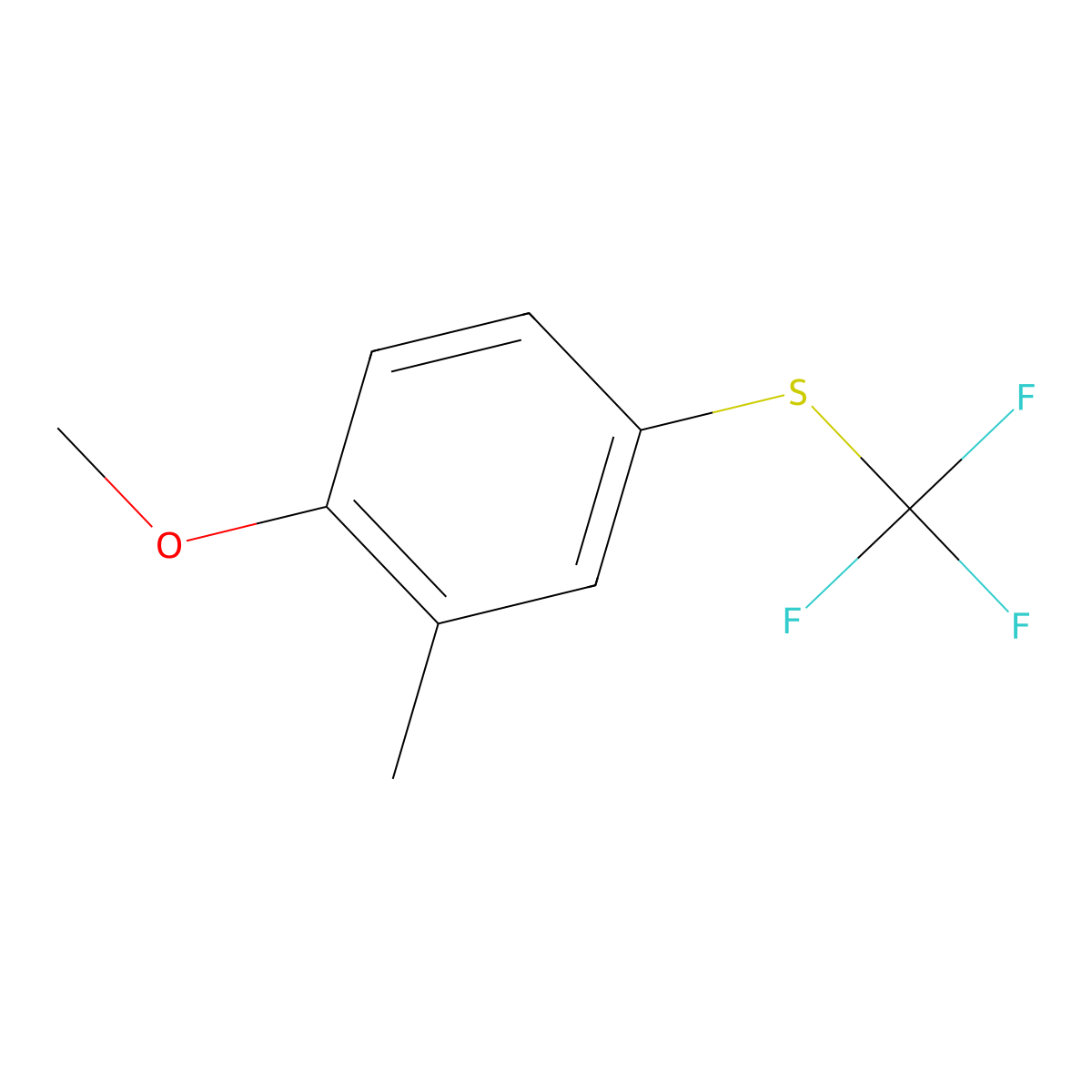 2-Methyl-4-(trifluoromethylthio)anisole molecular structure, CAS 1357624-60-2