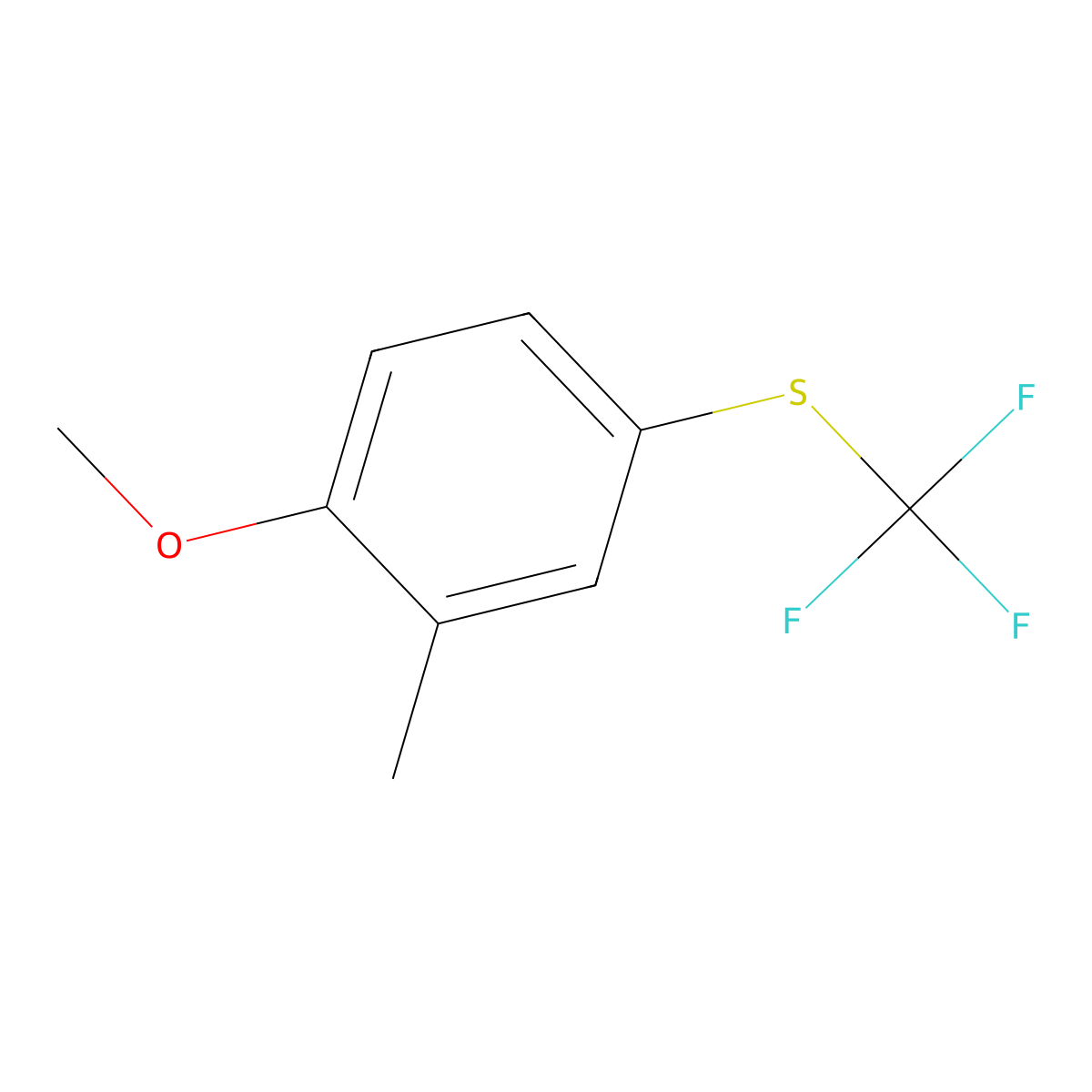 2-Methyl-4-(trifluoromethylthio)anisole molecular structure, CAS 1357624-60-2