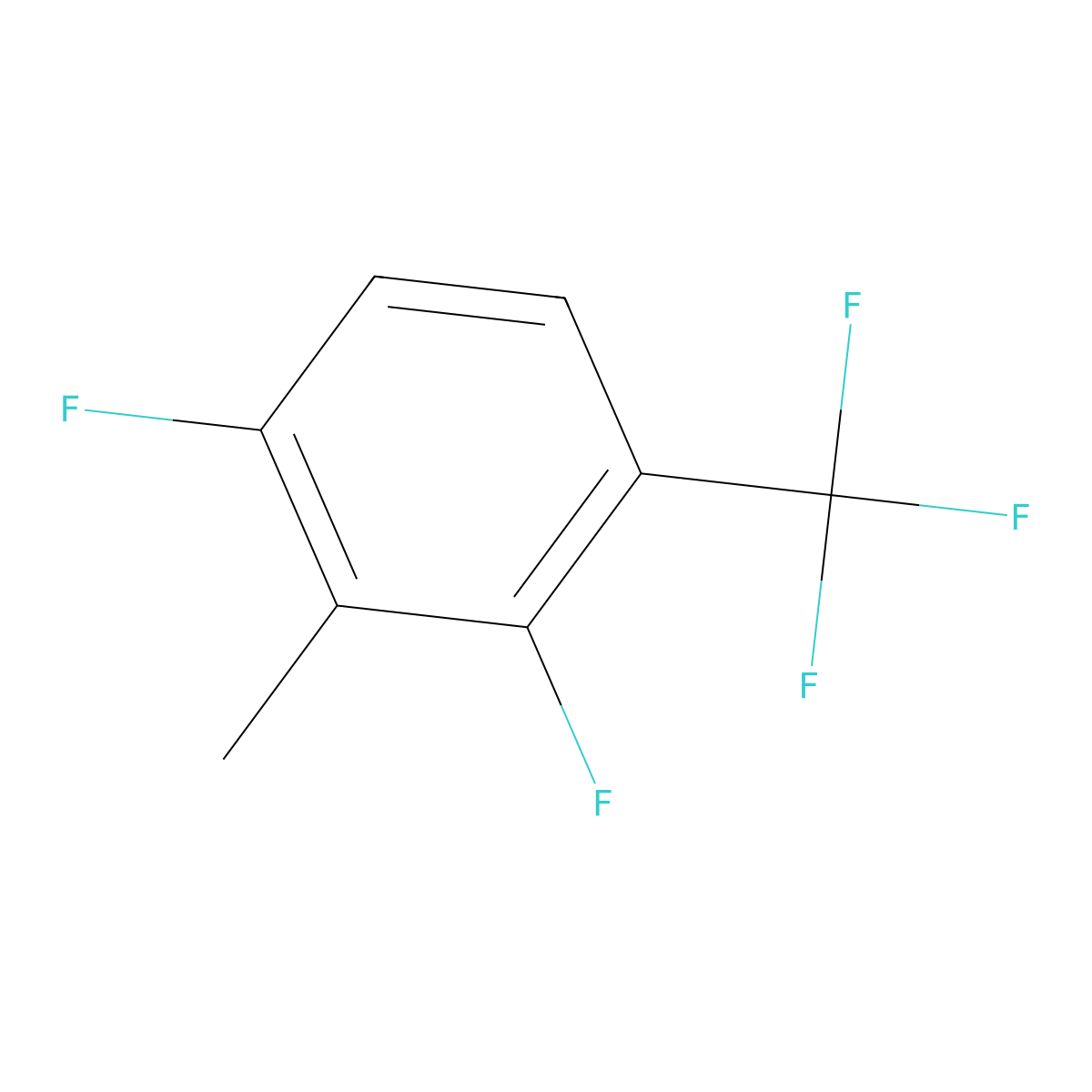 1,3-Difluoro-2-methyl-4-(trifluoromethyl)benzene molecular structure, CAS 1357625-37-6
