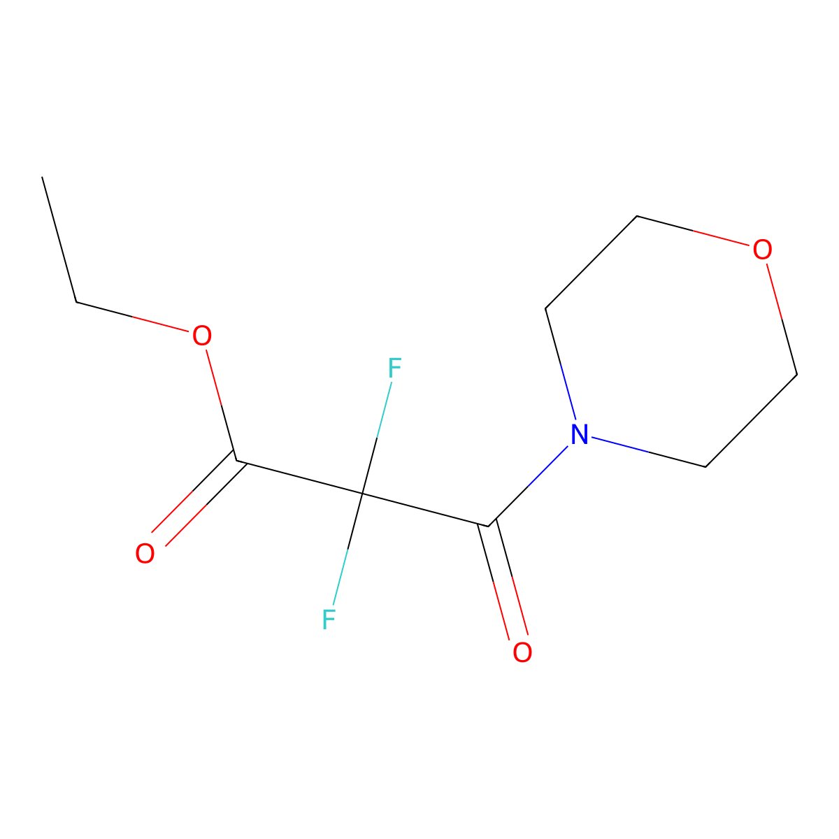 Ethyl 2,2-difluoro-3-(morpholin-4-yl)-3-oxopropanoate molecular structure, CAS 1357625-59-2