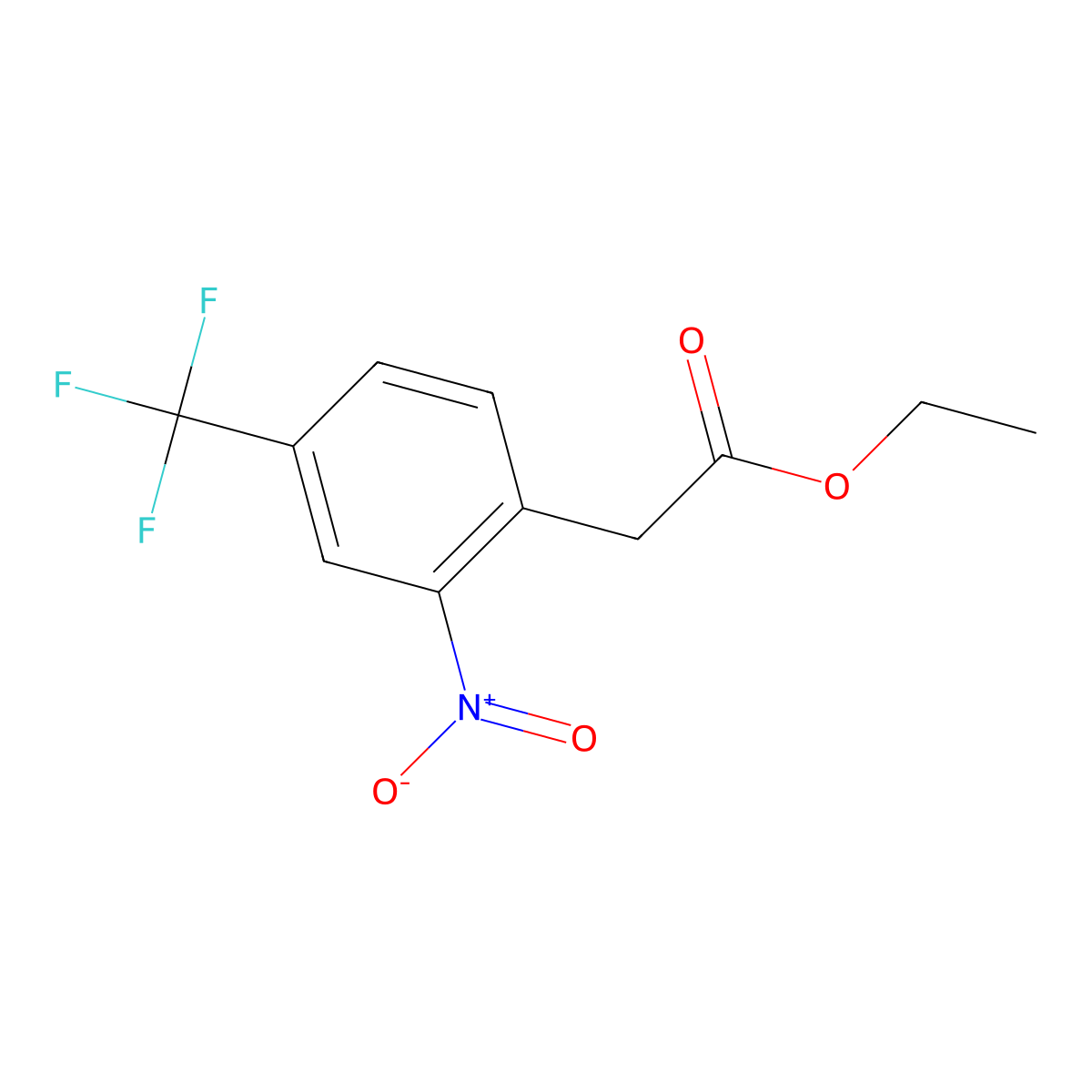 Ethyl 2-nitro-4-(trifluoromethyl)phenylacetate molecular structure, CAS 1357626-53-9