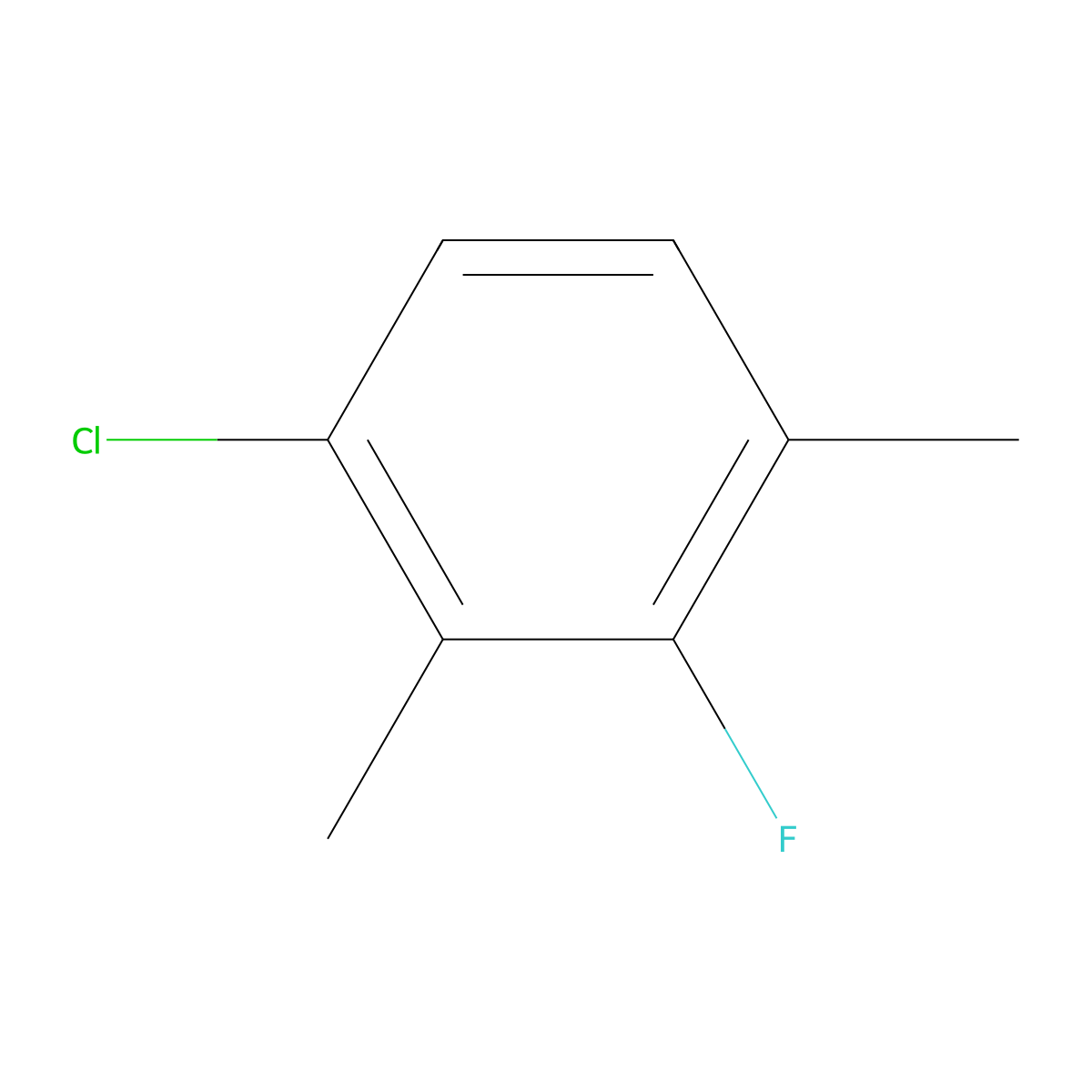1-Chloro-3-fluoro-2,4-dimethylbenzene molecular structure, CAS 1357626-58-4