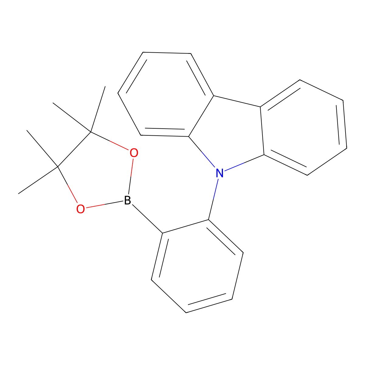 9-[2-(4,4,5,5-Tetramethyl-1,3,2-dioxaborolan-2-yl)phenyl]-9H-carbazole molecular structure, CAS 1357634-60-6