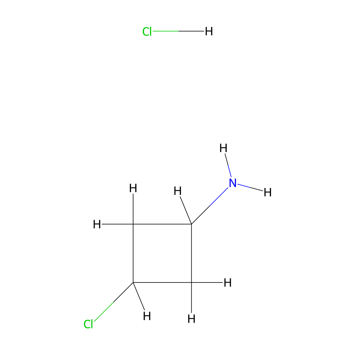 3-Chlorocyclobutan-1-amine hydrochloride molecular structure, CAS 135767-82-7