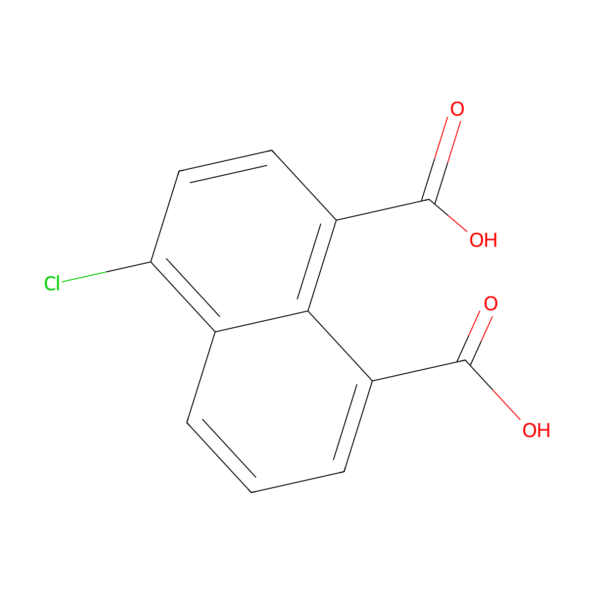1,8-Naphthalenedicarboxylic acid, 4-chloro- molecular structure, CAS 13577-46-3