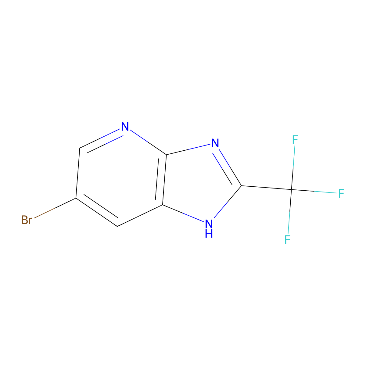 6-Bromo-2-trifluoromethyl-3H-imidazo[4,5-b]pyridine molecular structure, CAS 13577-72-5