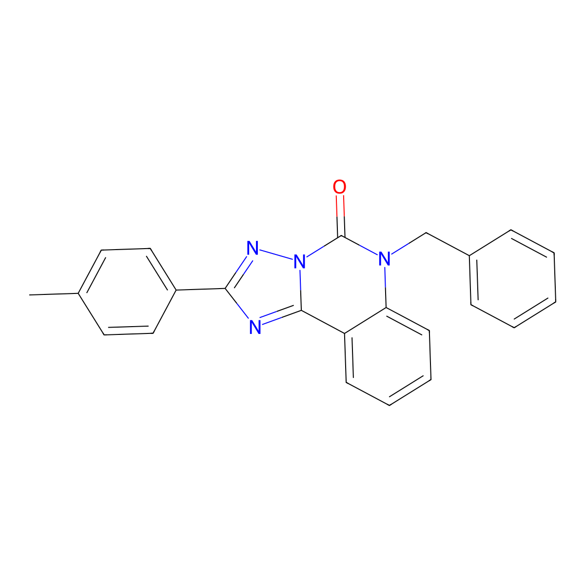 6-benzyl-2-(p-tolyl)-[1,2,4]triazolo[1,5-c]quinazolin-5(6H)-one molecular structure, CAS 1357708-91-8